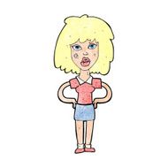 cartoon tough woman N14