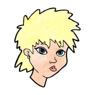 cartoon curious girl N14