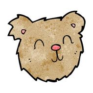 cartoon happy teddy bear face N4
