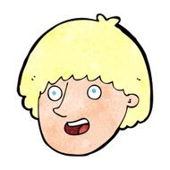 cartoon happy male face N25