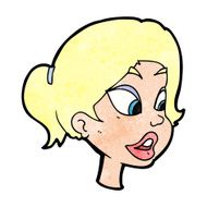 cartoon friendly woman N88