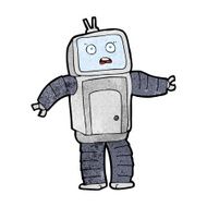 cartoon funny robot N104