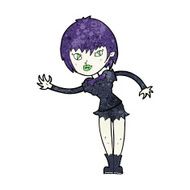 cartoon vampire girl welcoming N14