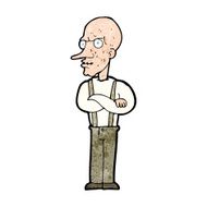 cartoon mean old man N13
