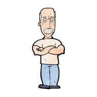 cartoon angry man with mustache N13