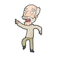cartoon frightened old man N54