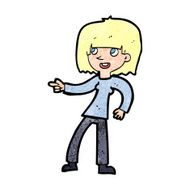 Cartoon Girl Pointing N41