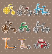 cartoon Bicycle stickers N2