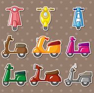 cartoon motorcycle stickers N2
