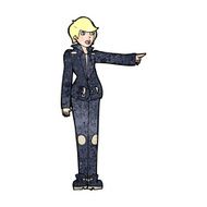 cartoon woman in leather jacket pointing N11
