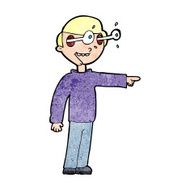 cartoon staring man N44