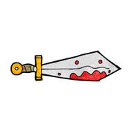cartoon bloody sword N32