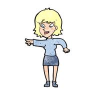 cartoon woman pointing N277
