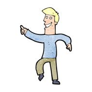 cartoon grinning man N117