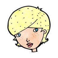 cartoon friendly woman N89