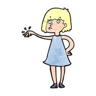 cartoon woman showing off engagement ring N13