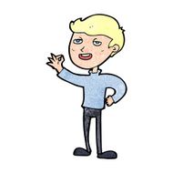 cartoon man making excellent gesture N14