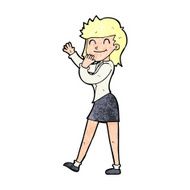 cartoon happy businesswoman N12