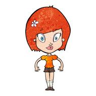 cartoon pretty woman N365