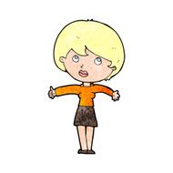 cartoon woman giving thumbs up N13
