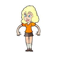 cartoon pretty woman N366