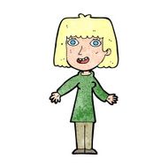 cartoon happy woman N343