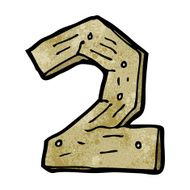 cartoon wooden number N73
