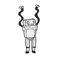 cartoon funny robot N108