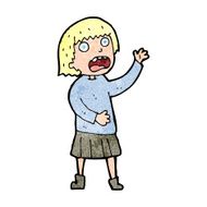 cartoon stressed out woman N29
