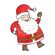 funny waving santa claus cartoon N28