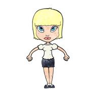 cartoon pretty woman N367