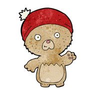 cartoon cute teddy bear in hat N16