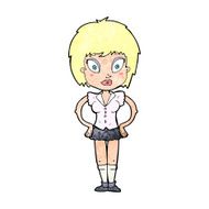 cartoon pretty girl N138