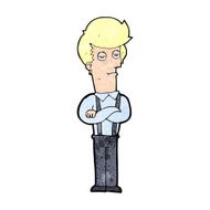 cartoon bored man N46