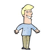 cartoon grinning man N119