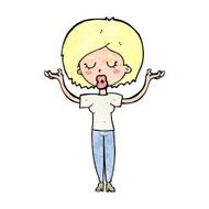 cartoon peaceful woman N14