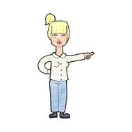 cartoon woman pointing N278