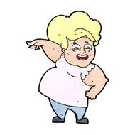 cartoon oveweight woman N13