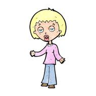 cartoon tired woman N40