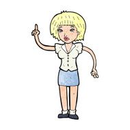 cartoon woman with idea N338