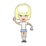 cartoon woman with idea N339