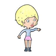 cartoon concerned woman reaching out N14