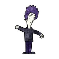 cartoon vampire man N144