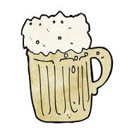 cartoon mug of beer N36