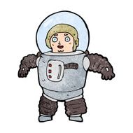 cartoon space man N42