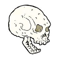 cartoon spooky skull N226