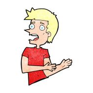 cartoon stressed man N97