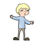 cartoon annoyed boy N48