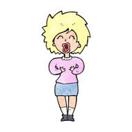 cartoon screaming woman N13