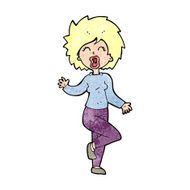 cartoon woman dancing N42